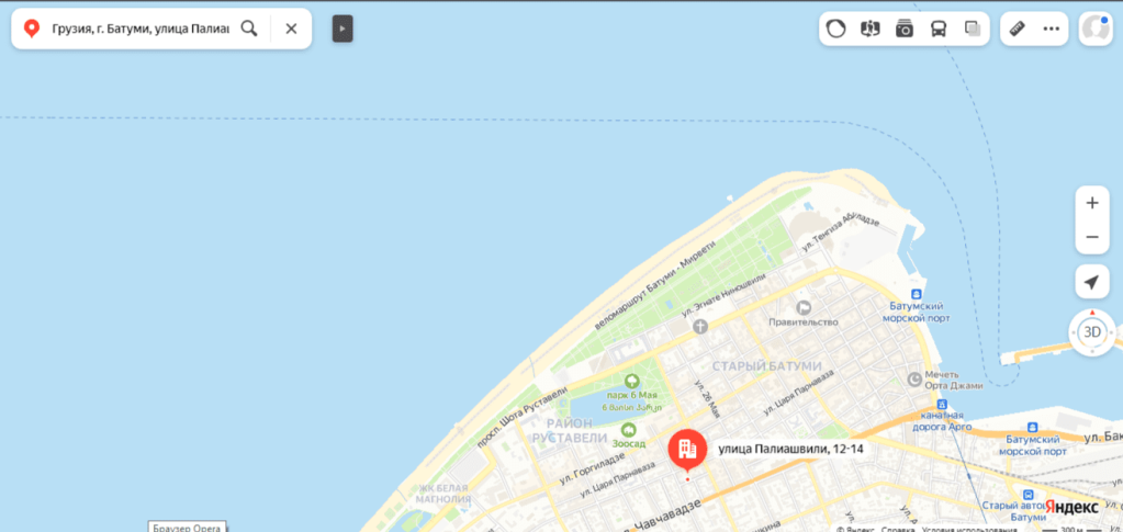 Отель Дайси в Батуми на карте.png