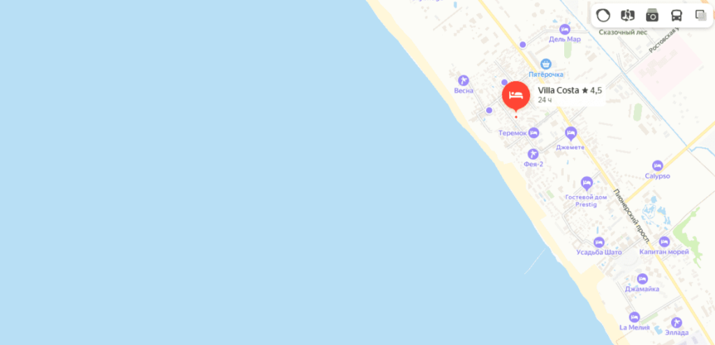 Гостевой дом у моря, Джемете на карте.png