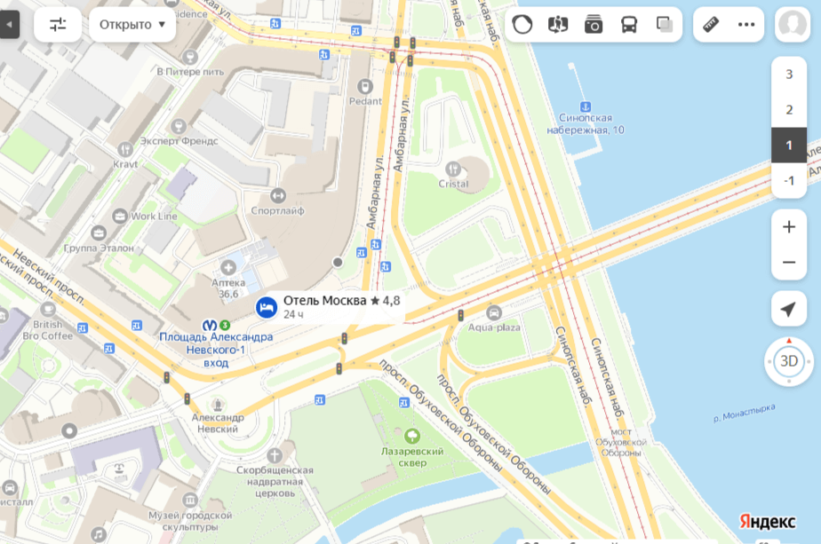 Отель Москва, Санкт-Петербург на карте.png Отель Москва, Санкт-Петербург на карте.png