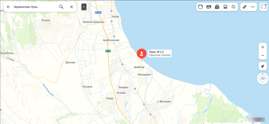 Ракетоплан Лунь, Дагестан на карте.png Ракетоплан Лунь, Дагестан на карте.png