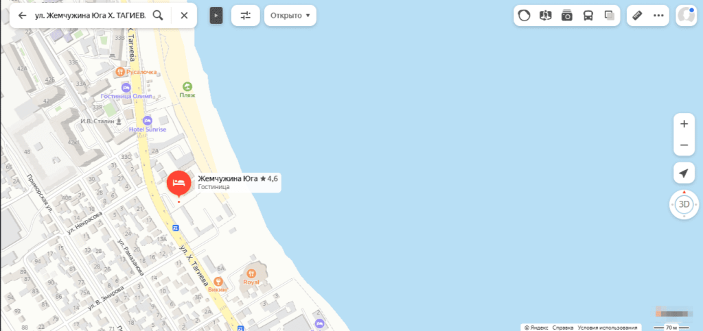 Коттеджи на берегу Каспийского моря на карте.png