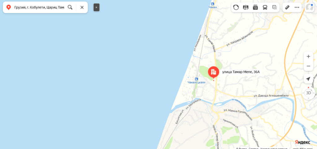 Отель GB в Кобулети на карте.png