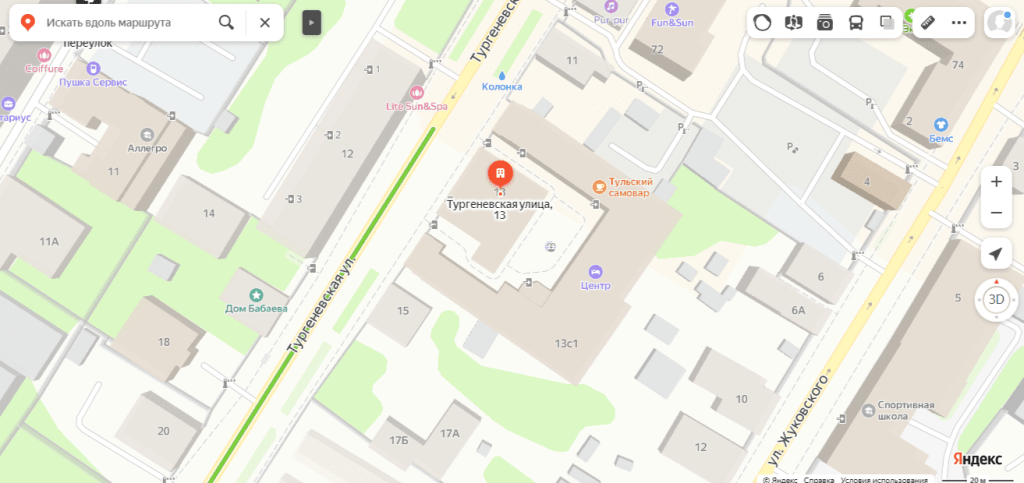 Расположение отеля Центр 4 в Туле на карте.png Расположение отеля Центр 4 в Туле на карте.png