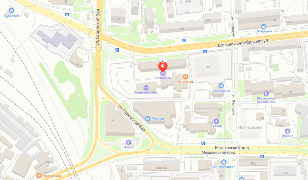 гостиница Которосль на карте Ярославля.png гостиница Которосль на карте Ярославля.png