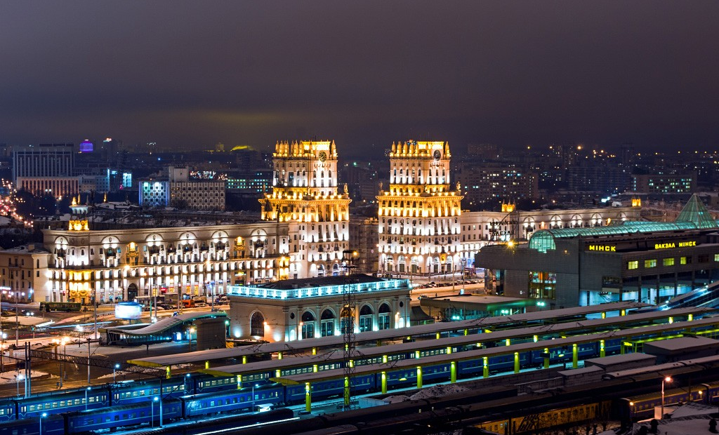 Железнодорожный вокзал города минска