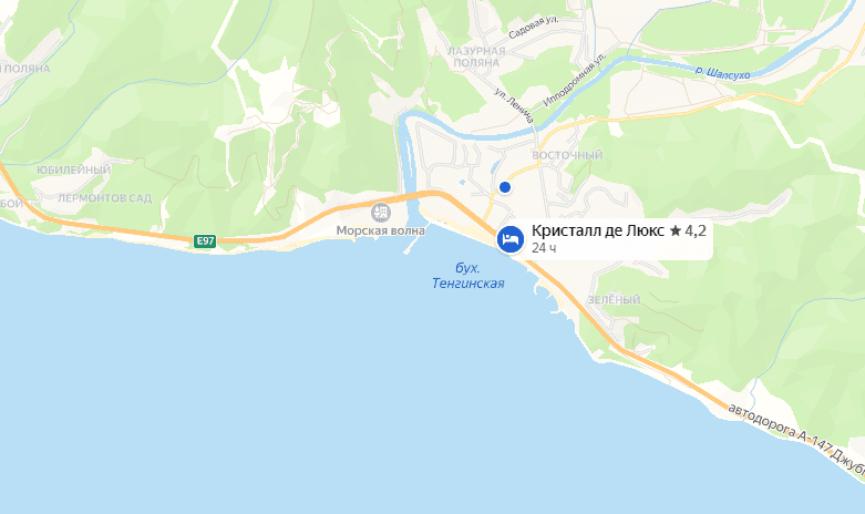 Апарт-отель Кристалл в Лермонтово на карте.png