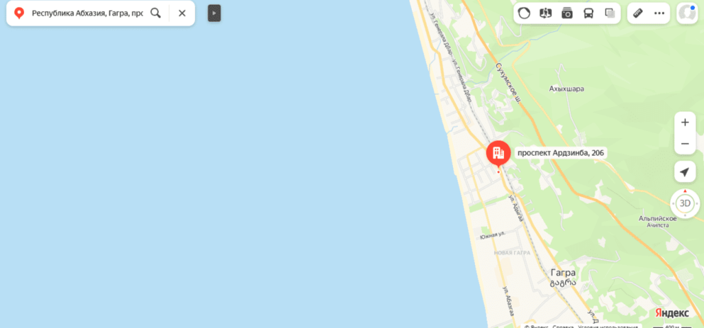 Отель Олива, Абхазия , Гагра на карте.png Отель Олива, Абхазия , Гагра на карте.png