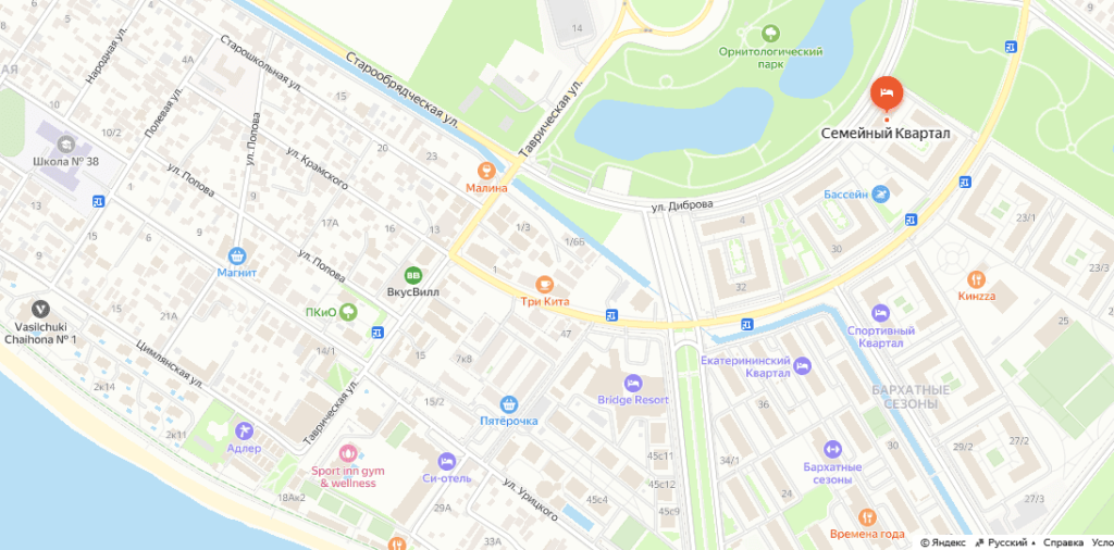 Гостиница Бархатные сезозоны на карте.png