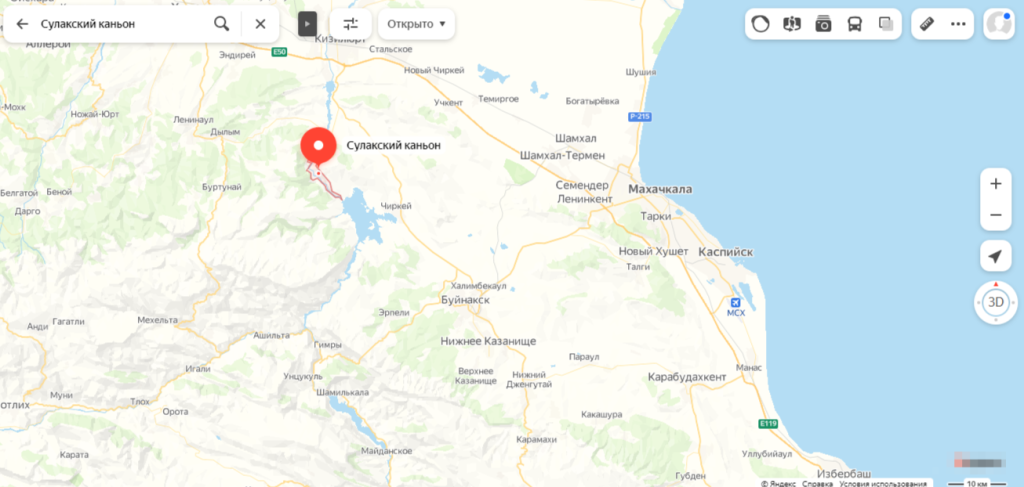 Сулакский каньон, Дагестан на карте.png Сулакский каньон, Дагестан на карте.png