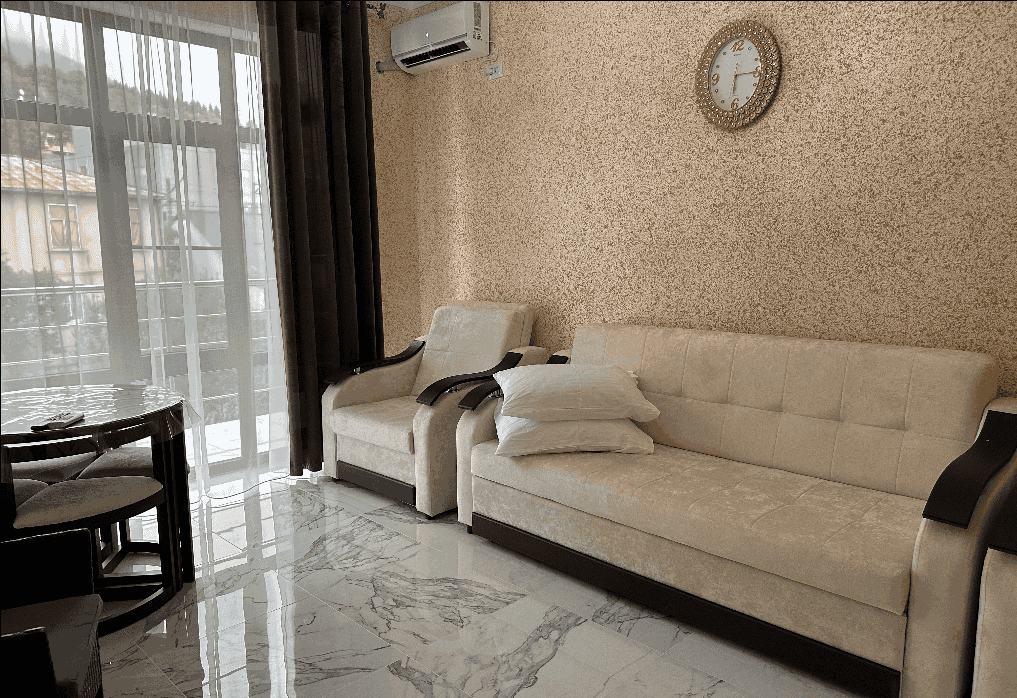 Гостиница Магнолия в Гаграх, диван и кресло в номере.png