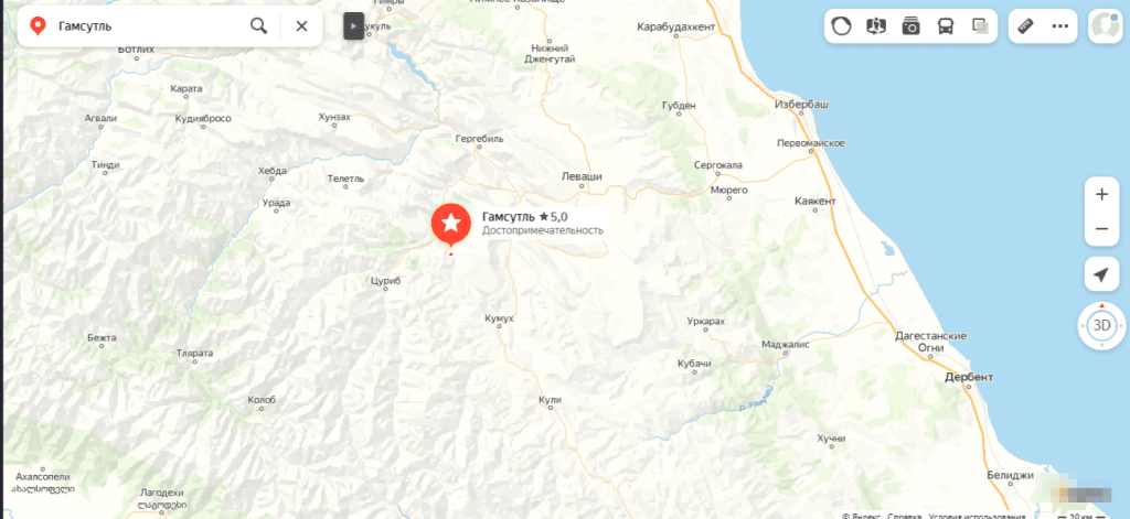 Гамсутль , Дагестан на карте.png