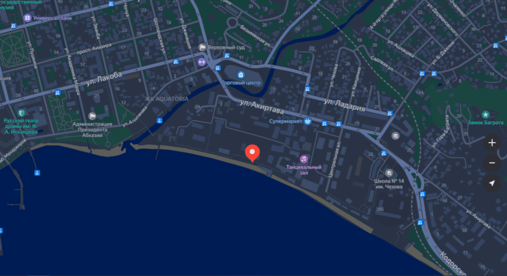 Отель Страна Души в Сухум, Абхазия на карте.png