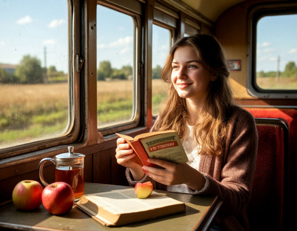 Девушка в плацкартном вагоне за столиком.jpg