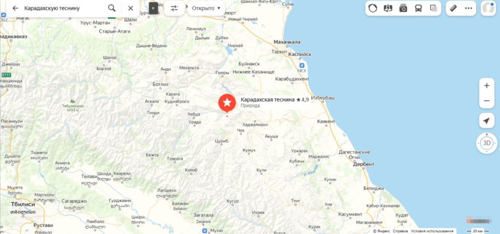 Карадахская теснина, Дагетсан на карте.png Карадахская теснина, Дагетсан на карте.png