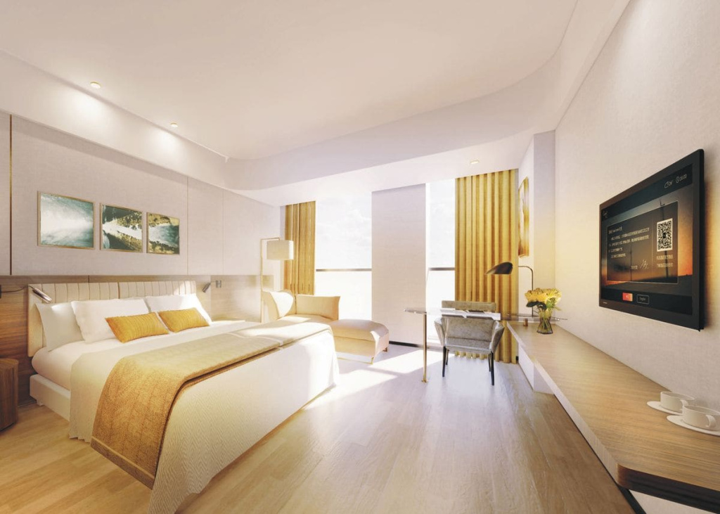 двуспальная кровать в отеле Отель Aden Hotel & Business Centre.jpg