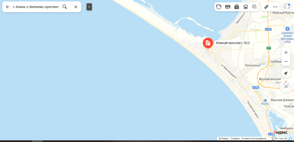 Гостевой дом Геракл в Витязево на карте.png